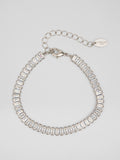 LK Bennett Metallic Loura Baguette Crystal Bracelet