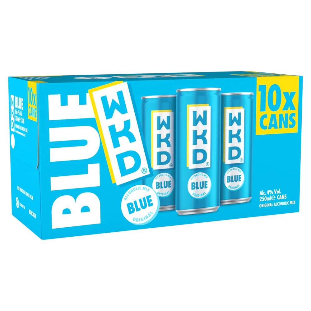 WKD Blue Alcoholic Ready to Drink Multipack 10 x 250ml