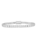Beaverbrooks Sterling Silver Plated Cubic Zirconia Tennis Bracelet