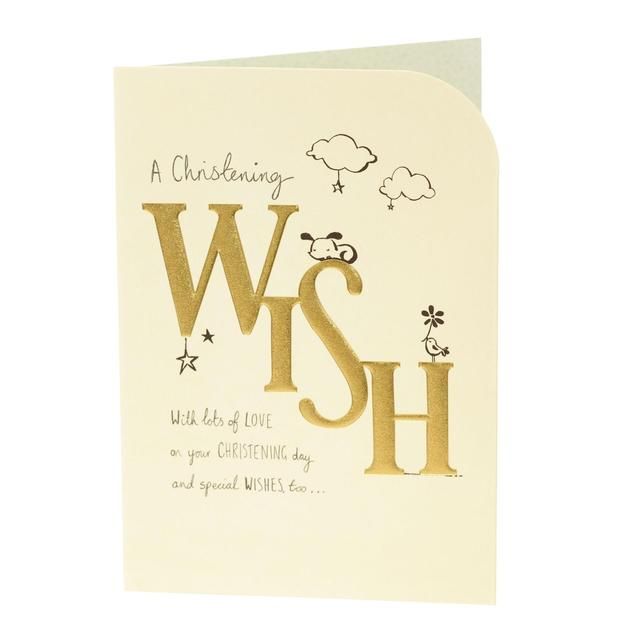 A Christening Wish Card