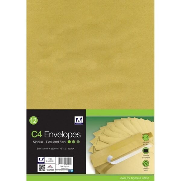 A Star Peel & Seal Manilla Envelope (Pack Of 12) - McGrocer