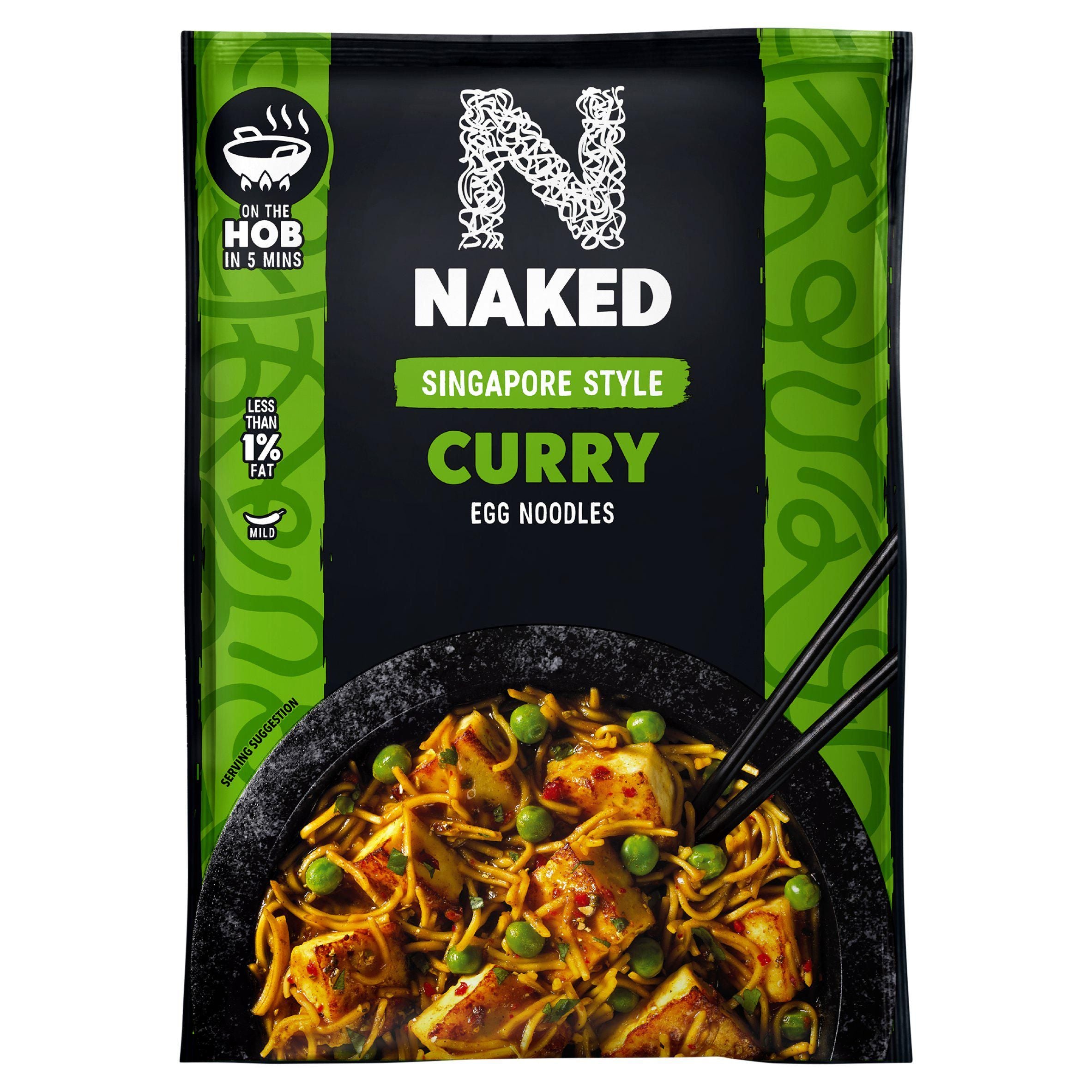 Naked Five Minute Noodles Singapore Curry 100g Instant snack & meals Sainsburys   