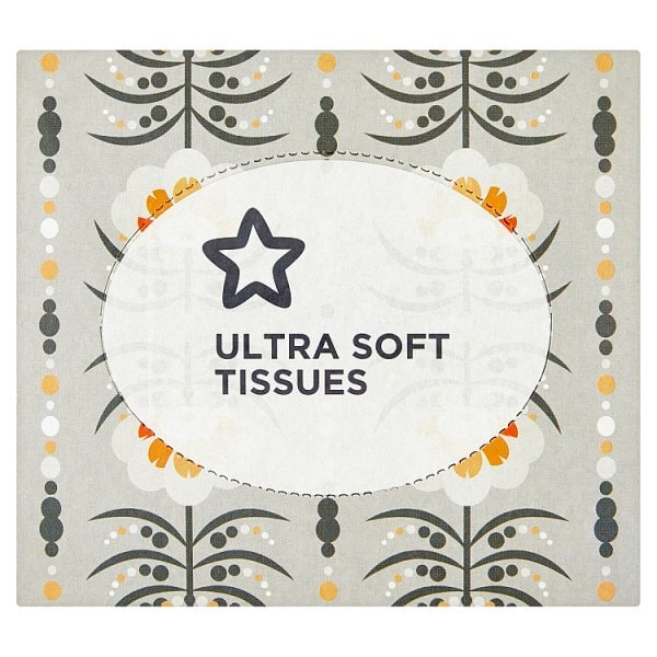 Superdrug Retro Flower Cube Tissue 3ply 50 Sheets