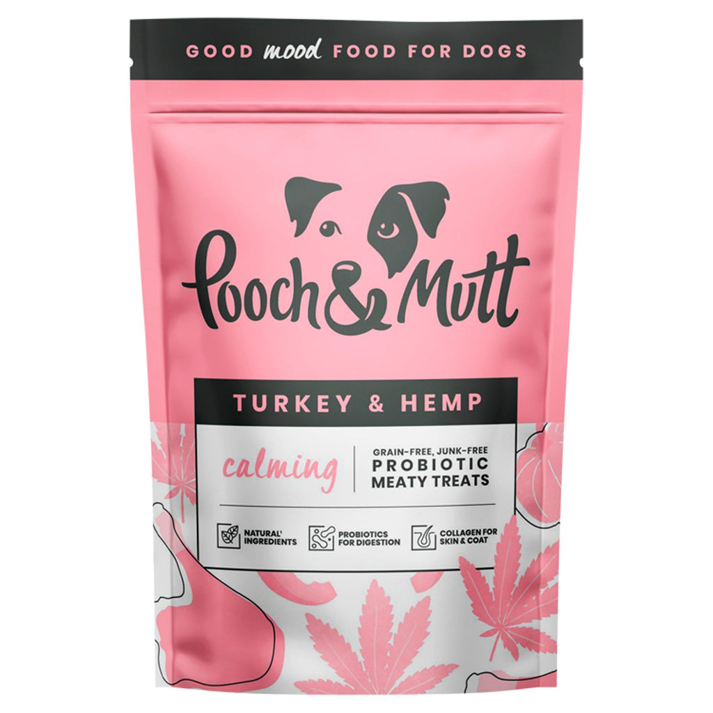 Pooch & Mutt Turkey & Hemp Probiotic Meaty Treats for Calming 120g