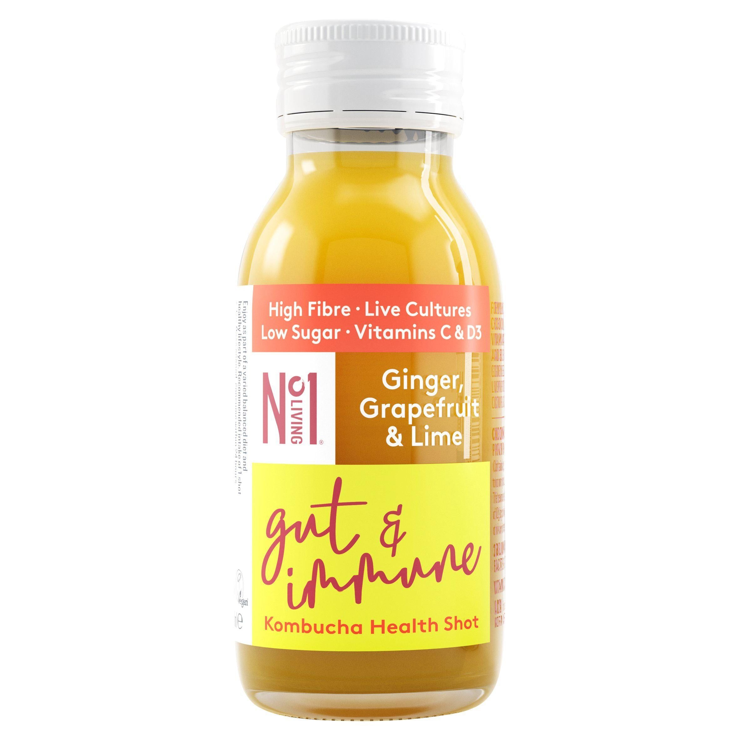 One Living Ginger, Grapefruit & Lime Kombucha Shot 60ml GOODS Sainsburys   