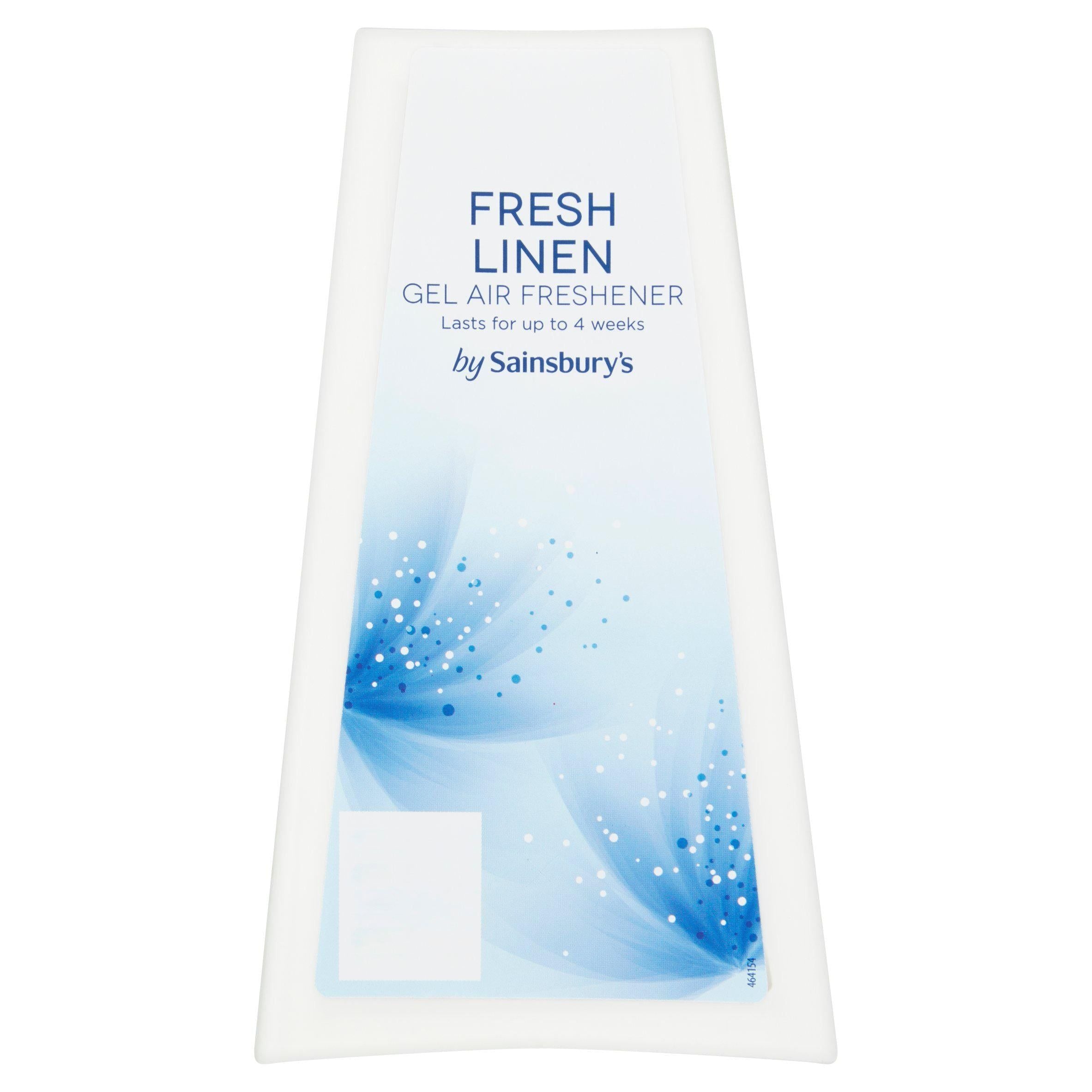 Sainsbury's Fresh Linen Gel Air Freshener 150g Aircare Sainsburys   