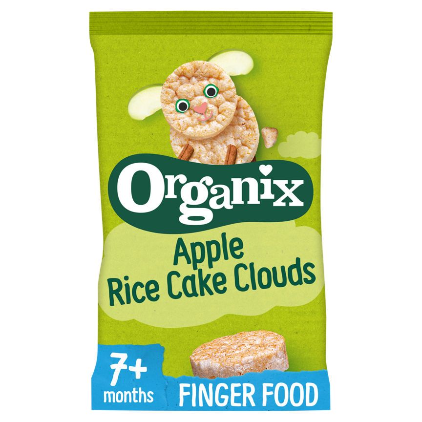 Organix Apple Rice Cake Clouds Baby Rice Cakes Finger Food Snack