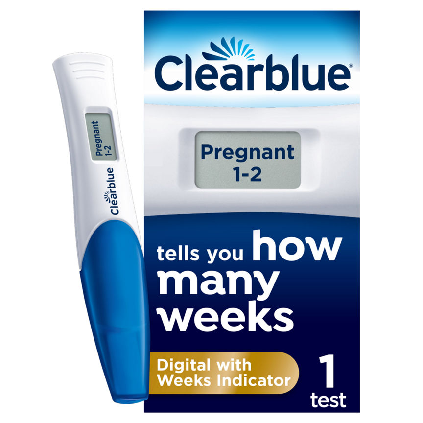 Clearblue Pregnancy Test With Weeks Indicator, Tells You How Many Weeks, 1 Digital Test