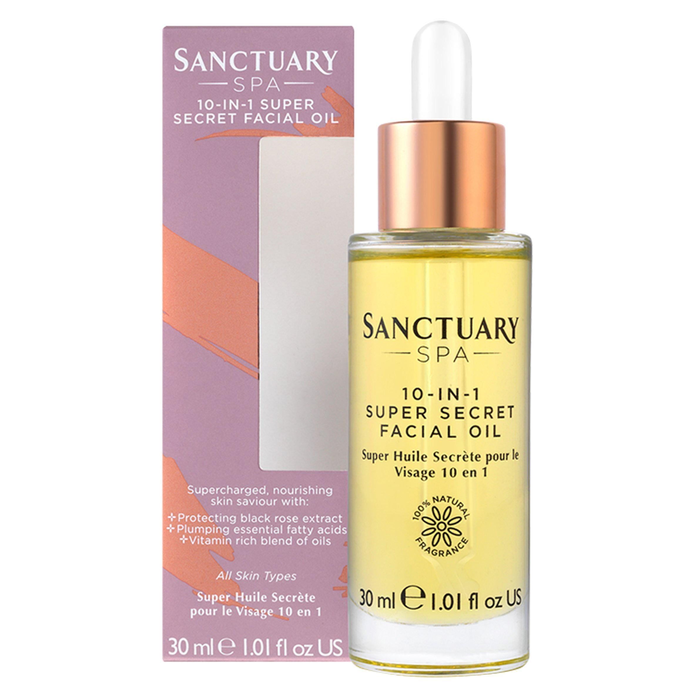 Sanctuary Spa 10-in-1 Super Secret Facial Oil 30ml face & body skincare Sainsburys   