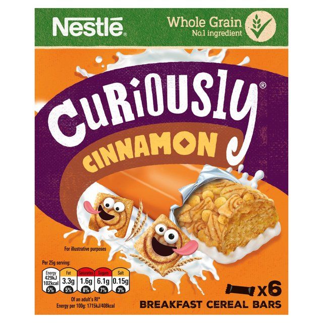 Nestle Curiously Cinnamon Cereal Bar   6 per pack