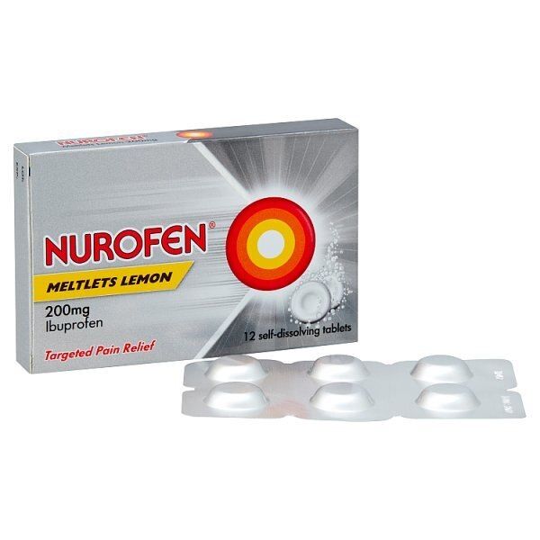 Nurofen Meltlets Lemon 200mg Self-Dissolving Tablets 12s GOODS Superdrug   