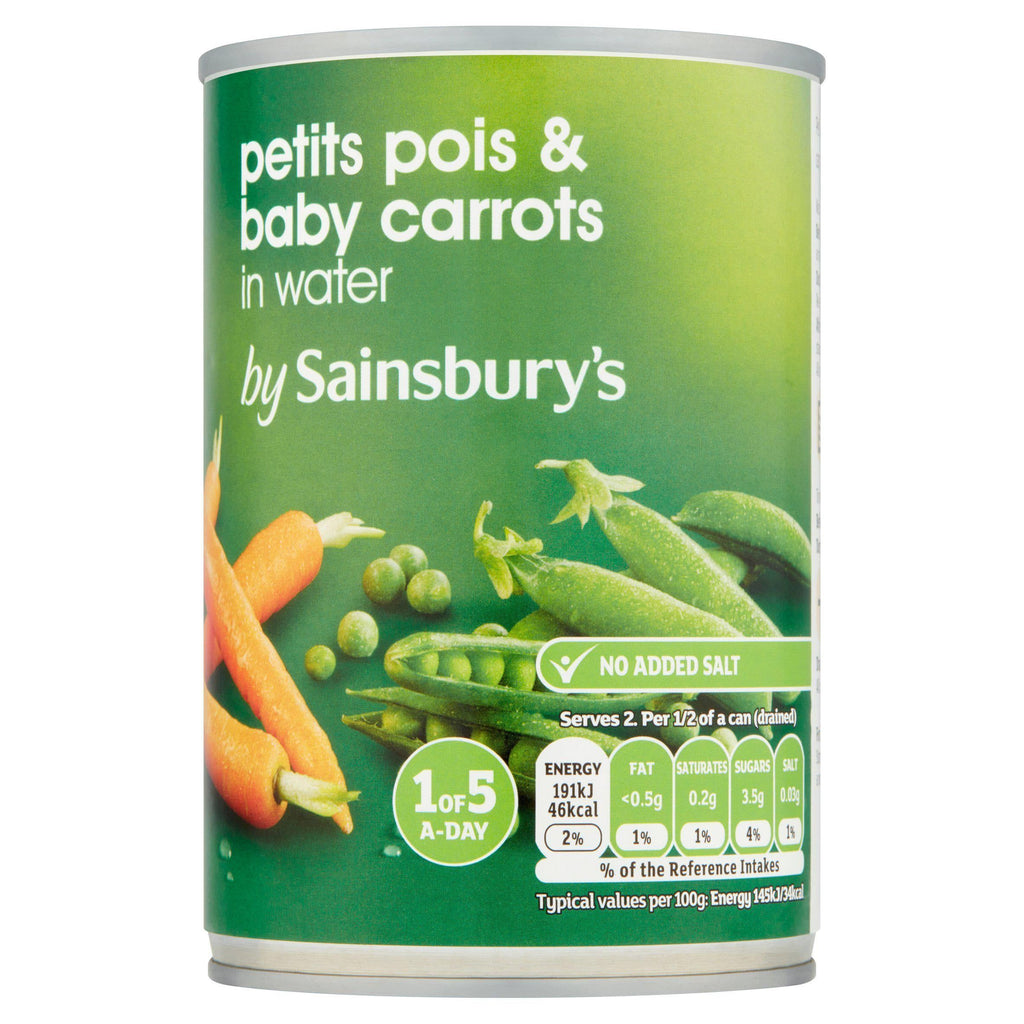 Sainsbury's Petit Pois & Baby Carrots 400g