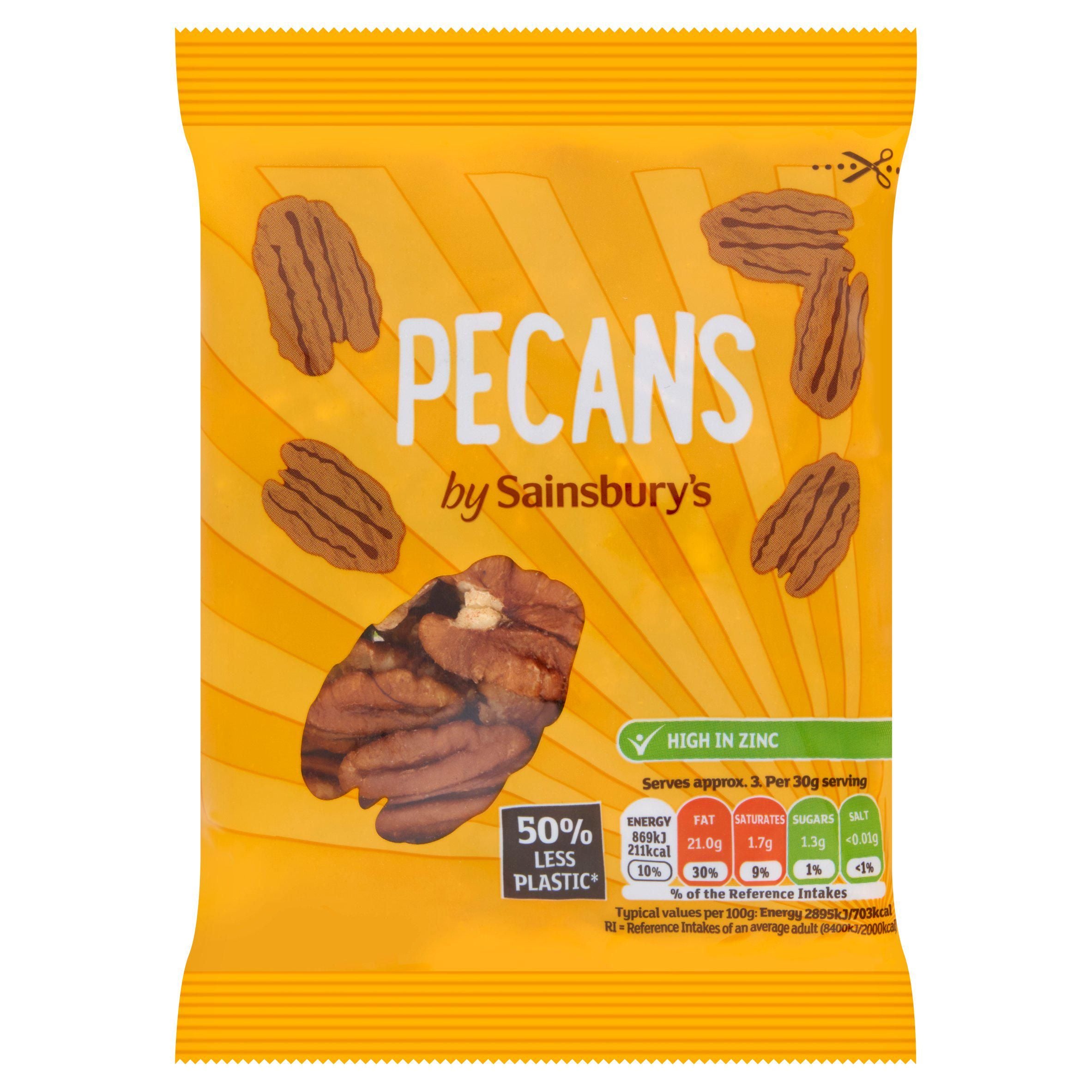 Sainsbury's Mammoth Pecans 100g Lunchbox snacking Sainsburys   