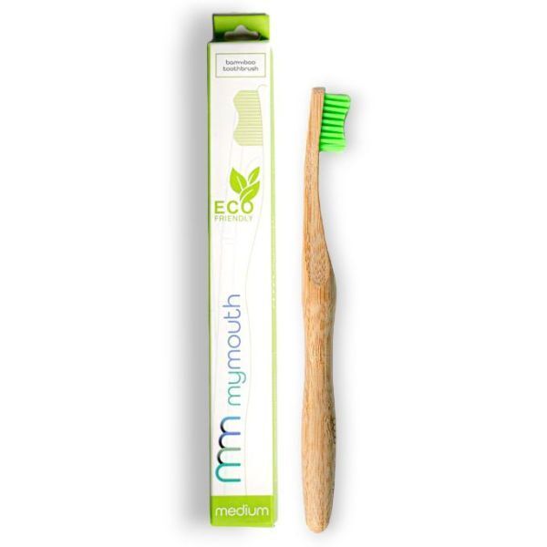 MyMouth Bamboo Toothbrush Medium Bristle Pink GOODS Superdrug Green  