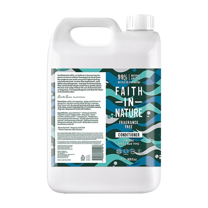 Faith in Nature Fragrance Free Conditioner 5L - McGrocer