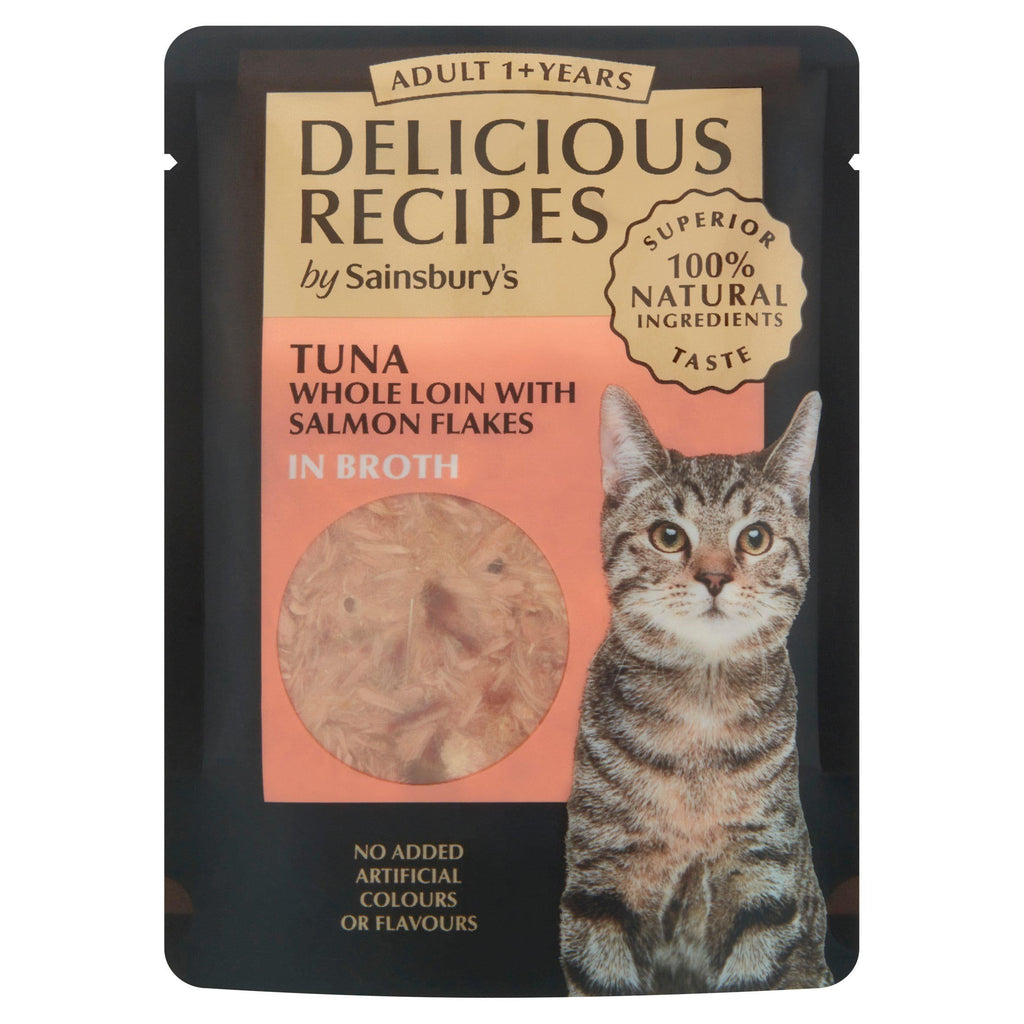 Sainsbury's Delicious Recipes Tuna Whole Loin with Salmon Flakes in Broth Adult 1+ Years 70g