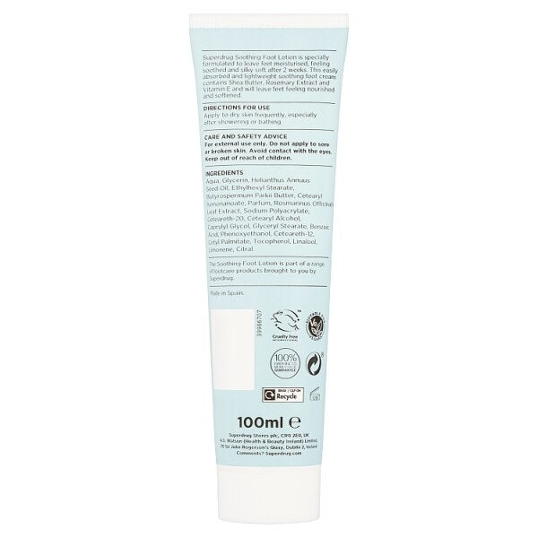 Superdrug Soothing Foot Lotion 100ml GOODS Superdrug   