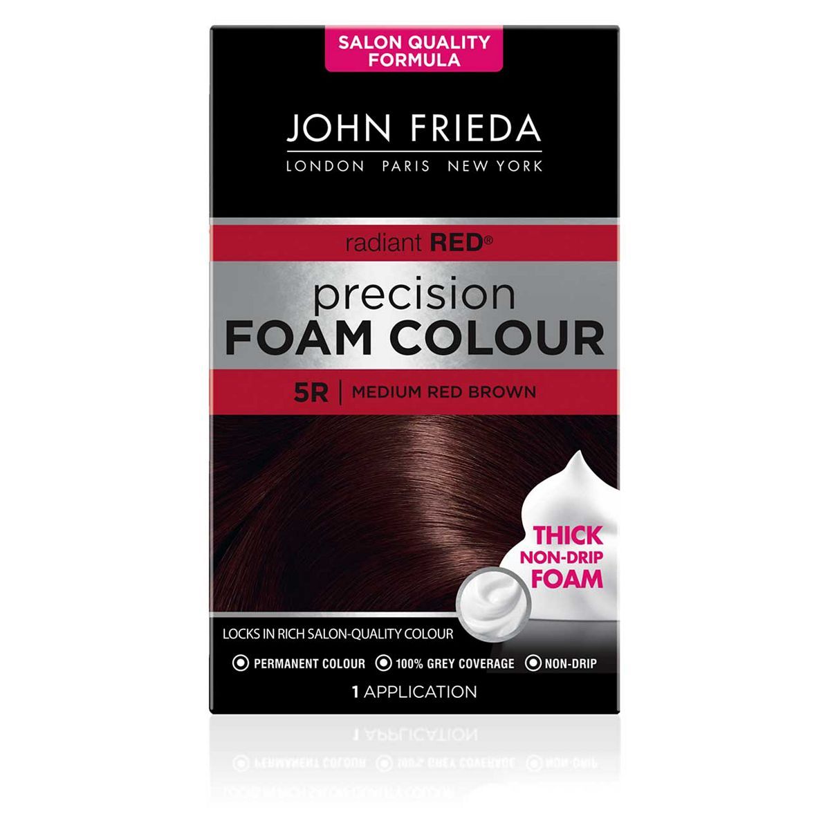 John Frieda Precision Foam Colour 5R Medium Red Brown 130ml