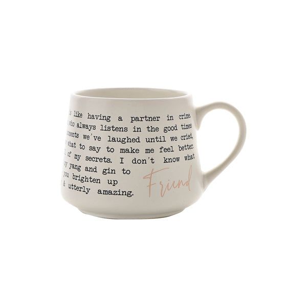 Moments Stoneware Mug - Friend