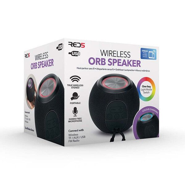 RED5 Wireless Orb Speaker Black