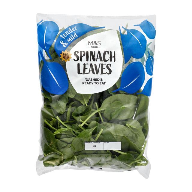 M&S Spinach Washed & Ready to Eat   120g