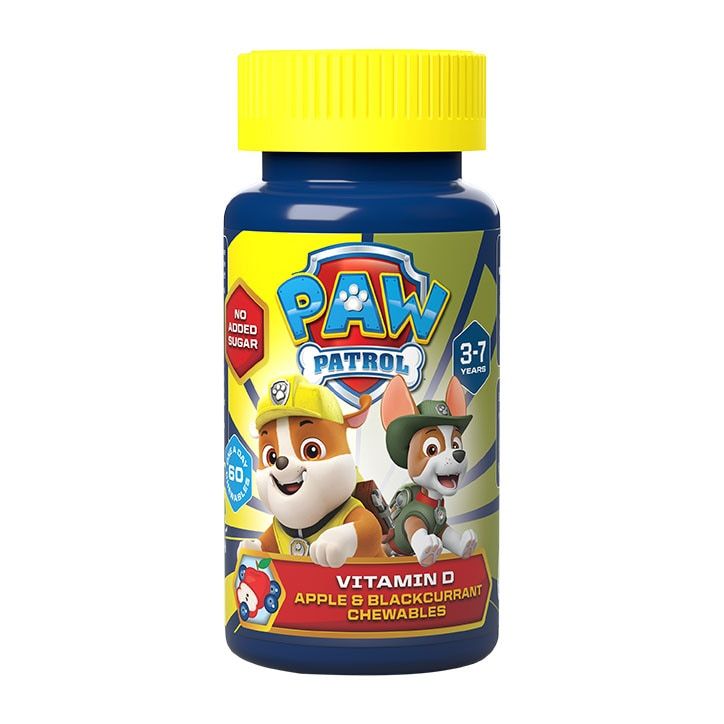 PAW Patrol Nickelodeon Vitamin D Apple & Blackcurrant 60 Chewables