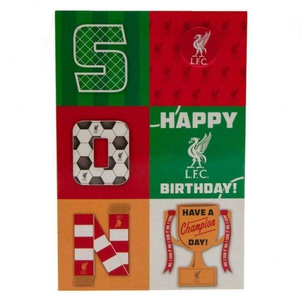 Liverpool FC Son Birthday Card (23cm x 15cm)