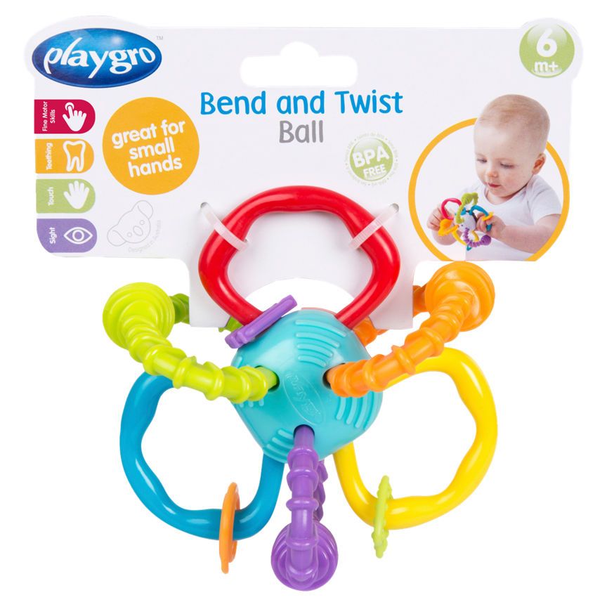 Playgro Bend and Twist Teething Rattle 6+ Months GOODS ASDA   