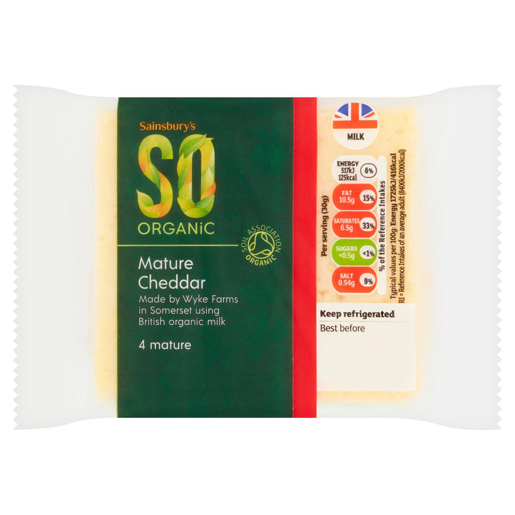 Sainsbury's Mature Cheddar Cheese, SO Organic 270g