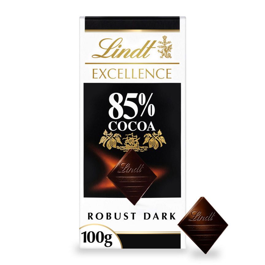 Lindt Excellence Dark 85% Cocoa Chocolate Bar 100g