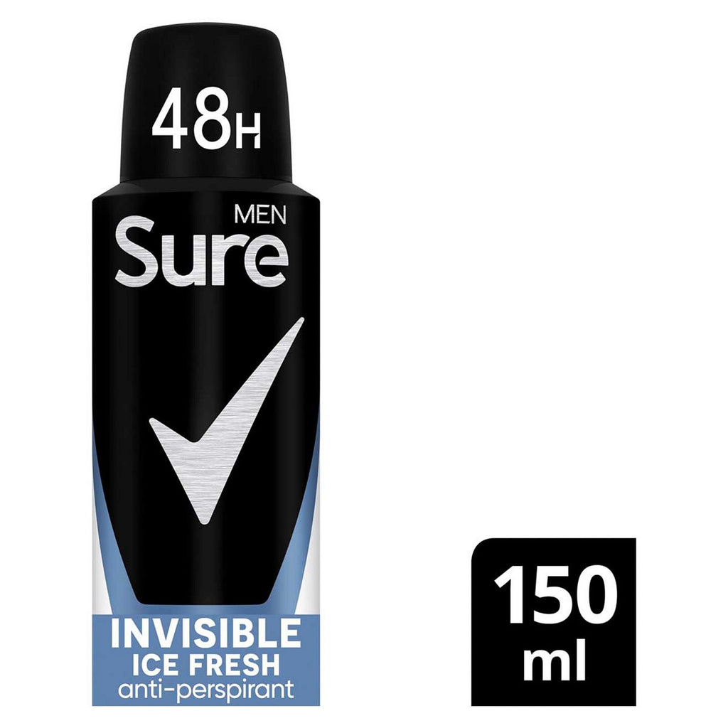 Sure Anti-perspirant Aerosol Invisible Ice Fresh Deodorant 150ml