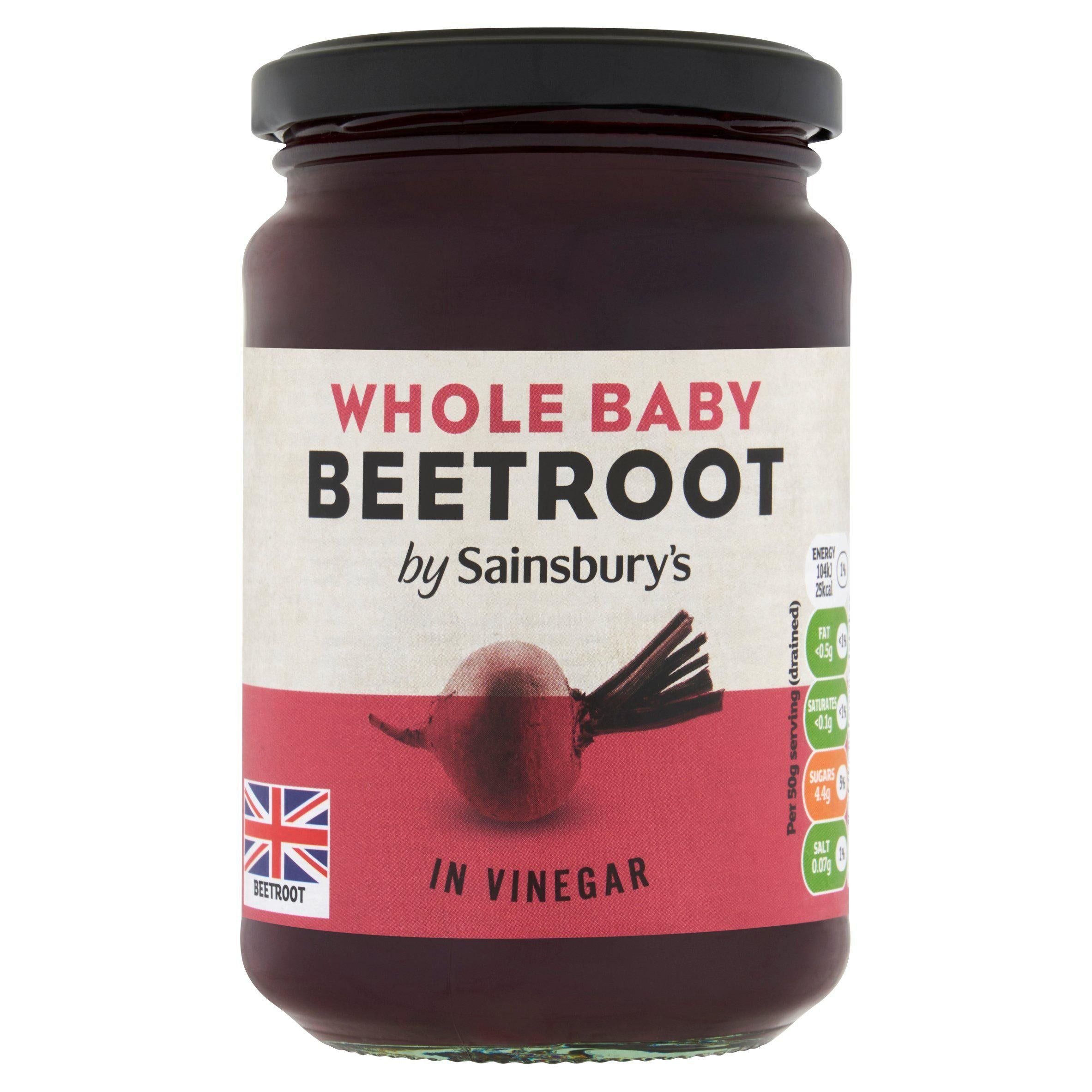 Sainsbury's Whole Baby Pickled Beetroot in Vinegar 340g (221g*) Pickled food Sainsburys   