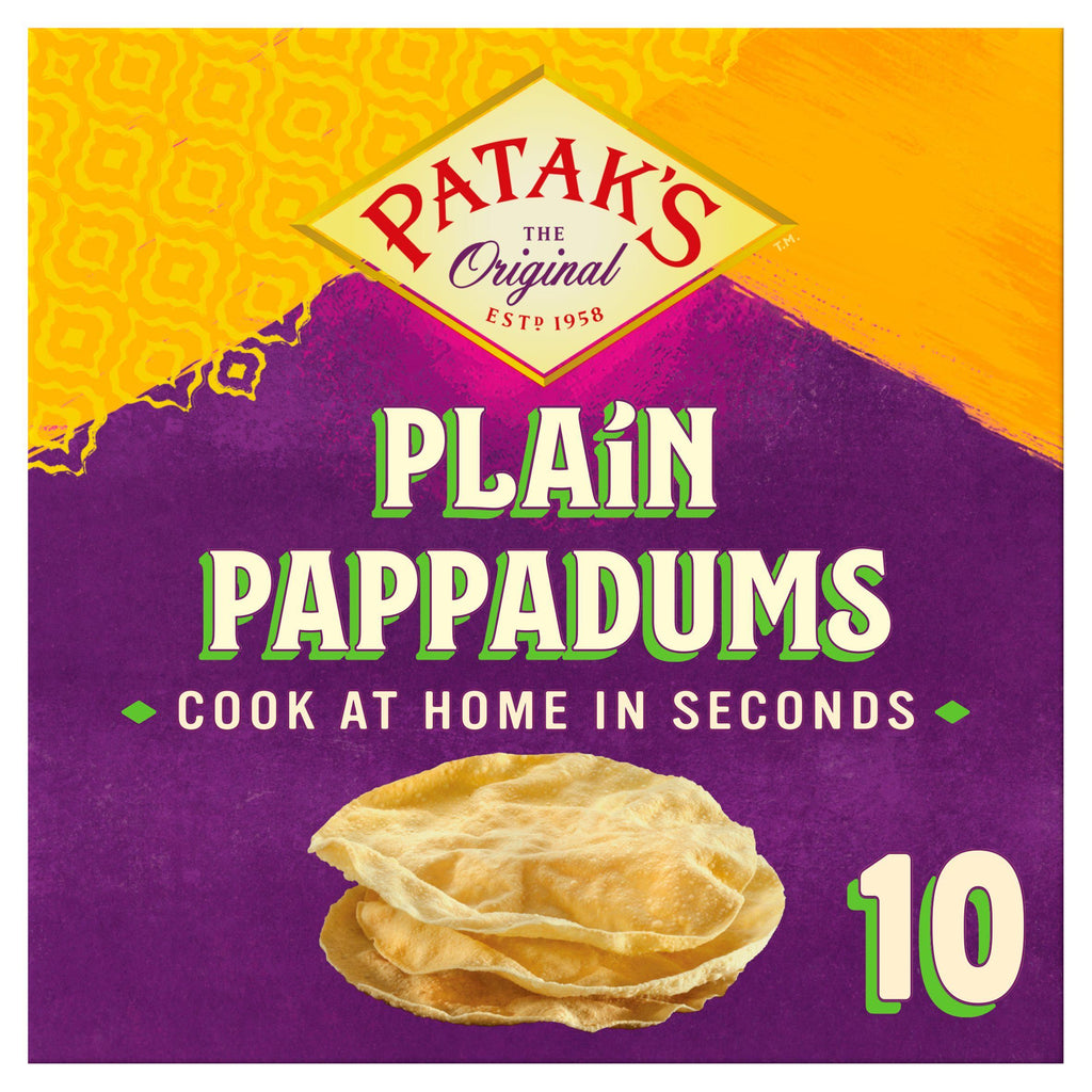 Patak’s Plain Cook at Home Poppadoms x10