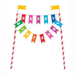 Rainbow Birthday Bunting Cake Topper Tableware & Kitchen Accessories M&S   