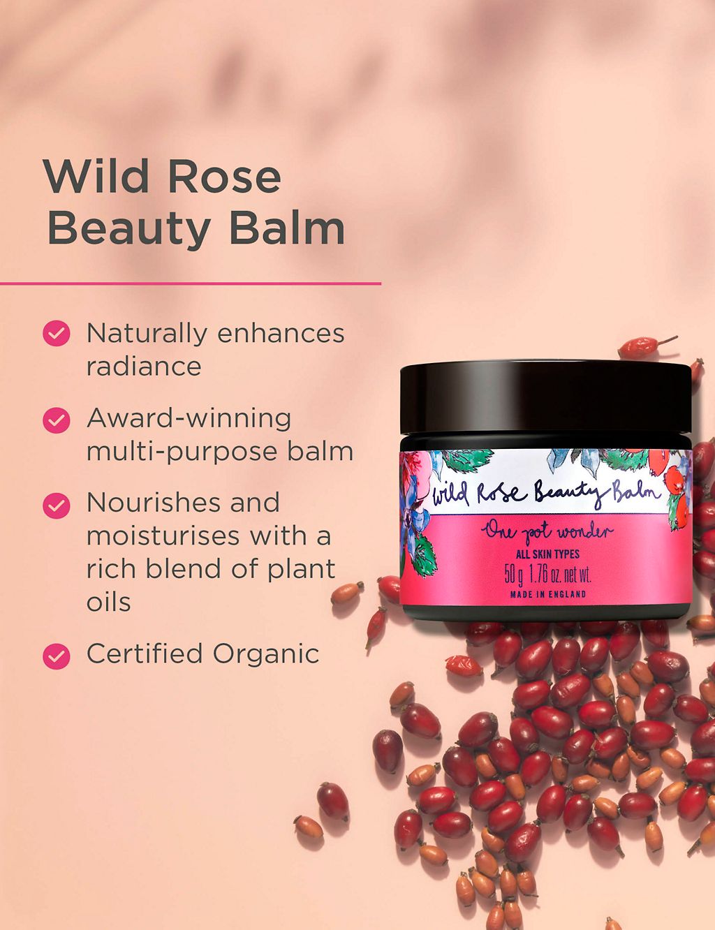 Wild Rose Beauty Balm 50g GOODS M&S   