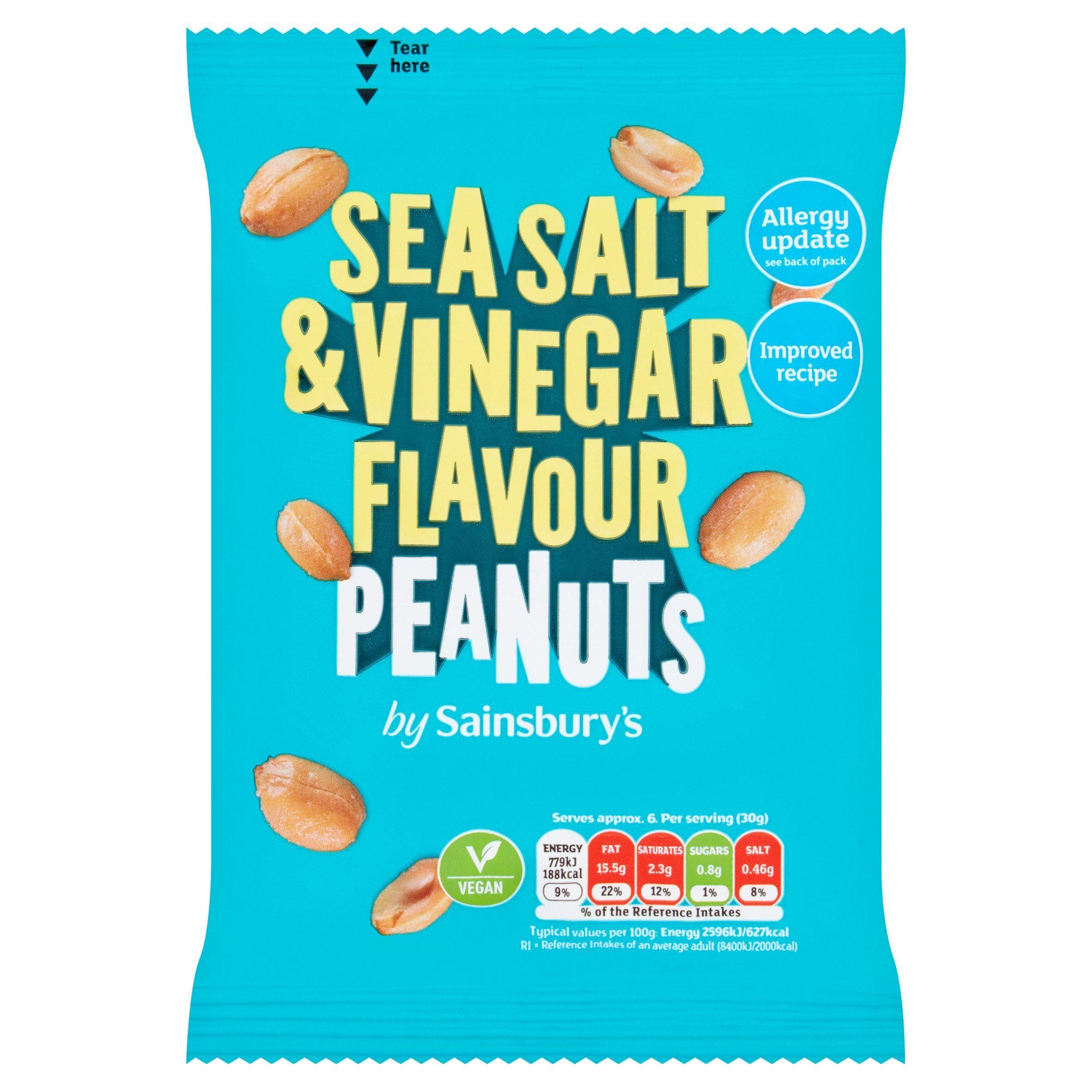 Sainsbury's Sea Salt & Vinegar Peanuts 200g GOODS Sainsburys   