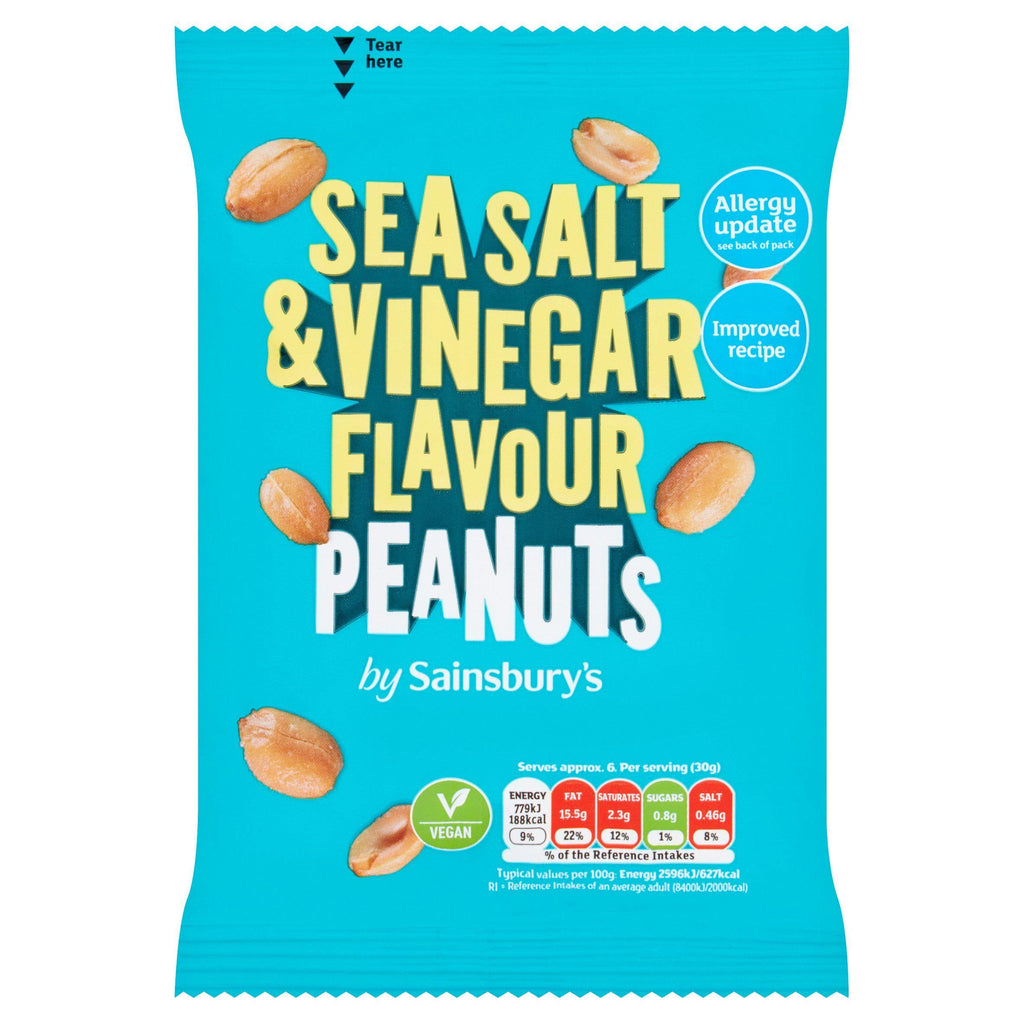 Sainsbury's Sea Salt & Vinegar Peanuts 200g