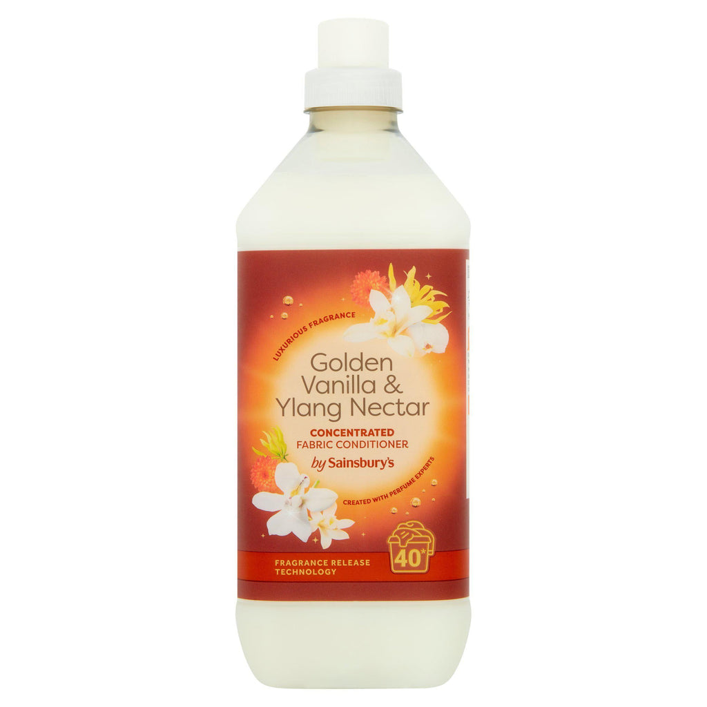 Sainsbury's Fabric Conditioner Golden Vanilla & Ylang 40 Washes 1L