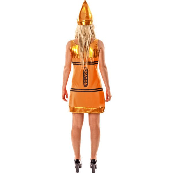 Orion Costumes Womens Orange Crayon Fancy Dress Medium GOODS Superdrug   