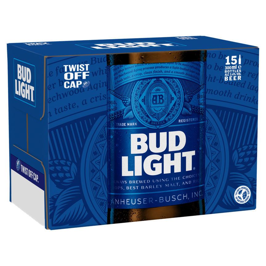 Bud Light Beer 15 x 300ml