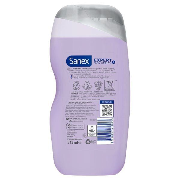 Sanex Expert Skin Health+ Micellar Soothing Shower Gel 515ml GOODS Boots   