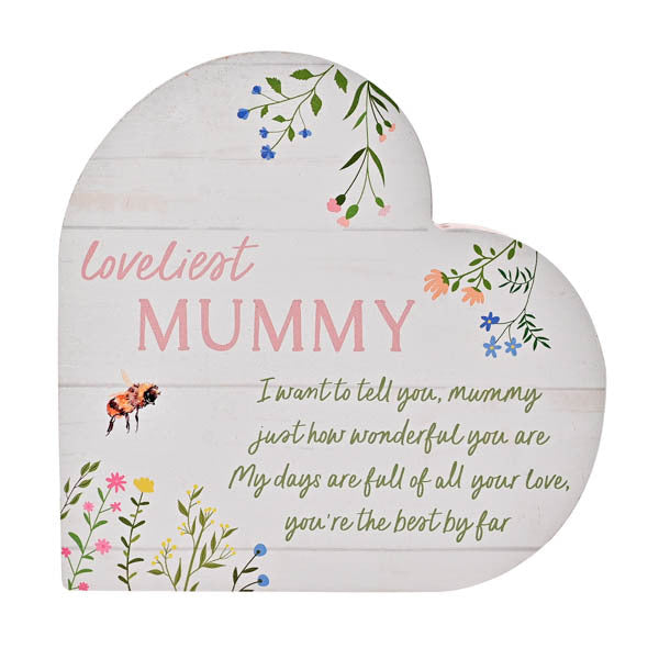 The Cottage Garden Floral Heart Mantel Plaque 'Mummy' GOODS Superdrug   