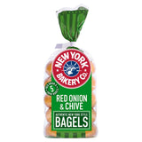 New York Bakery Co Red Onion & Chive Bagels GOODS ASDA   