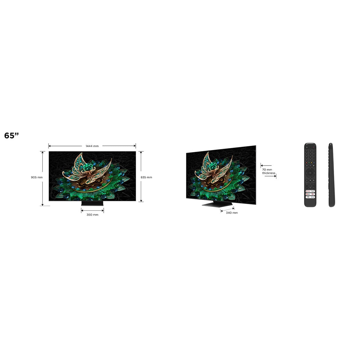 TCL 65Q9BK 65 Inch Mini LED 144Hz TV - McGrocer