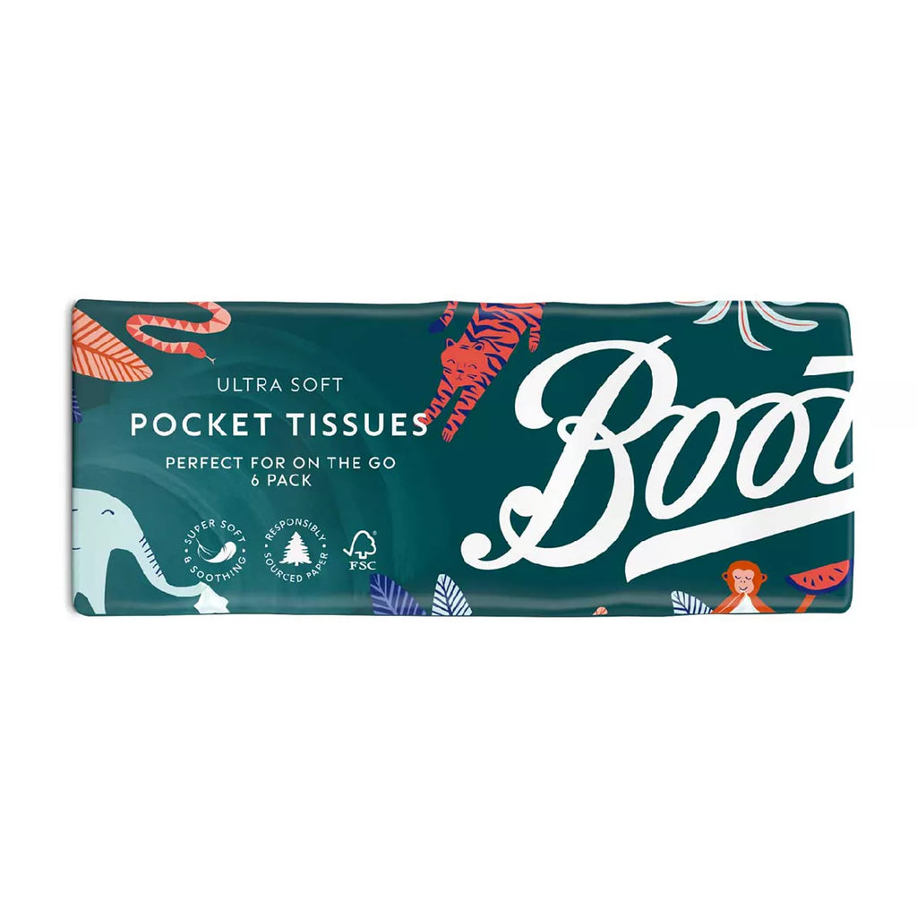 Boots Kids Pocket Pack Tissues 6 Pack