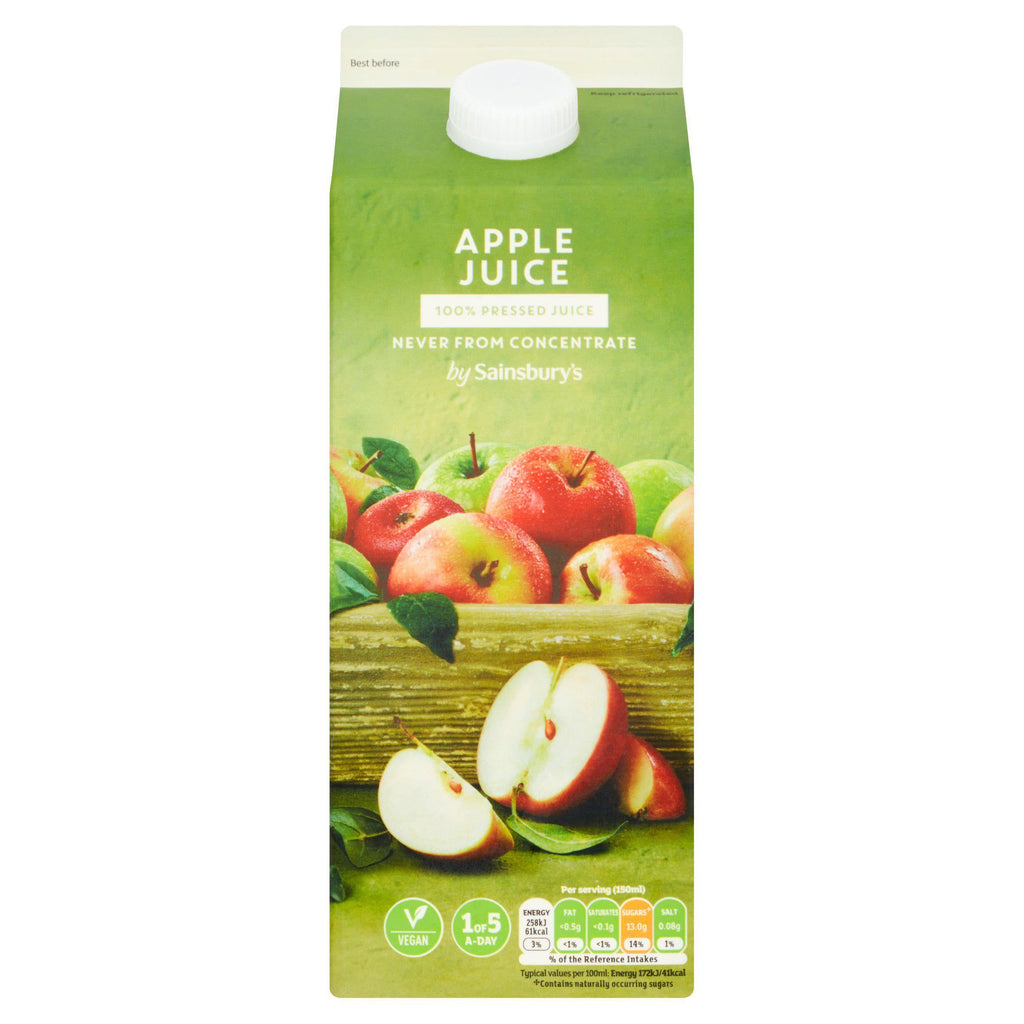 Sainsbury's 100% Apple Juice, Not From Concentrate 1.75L