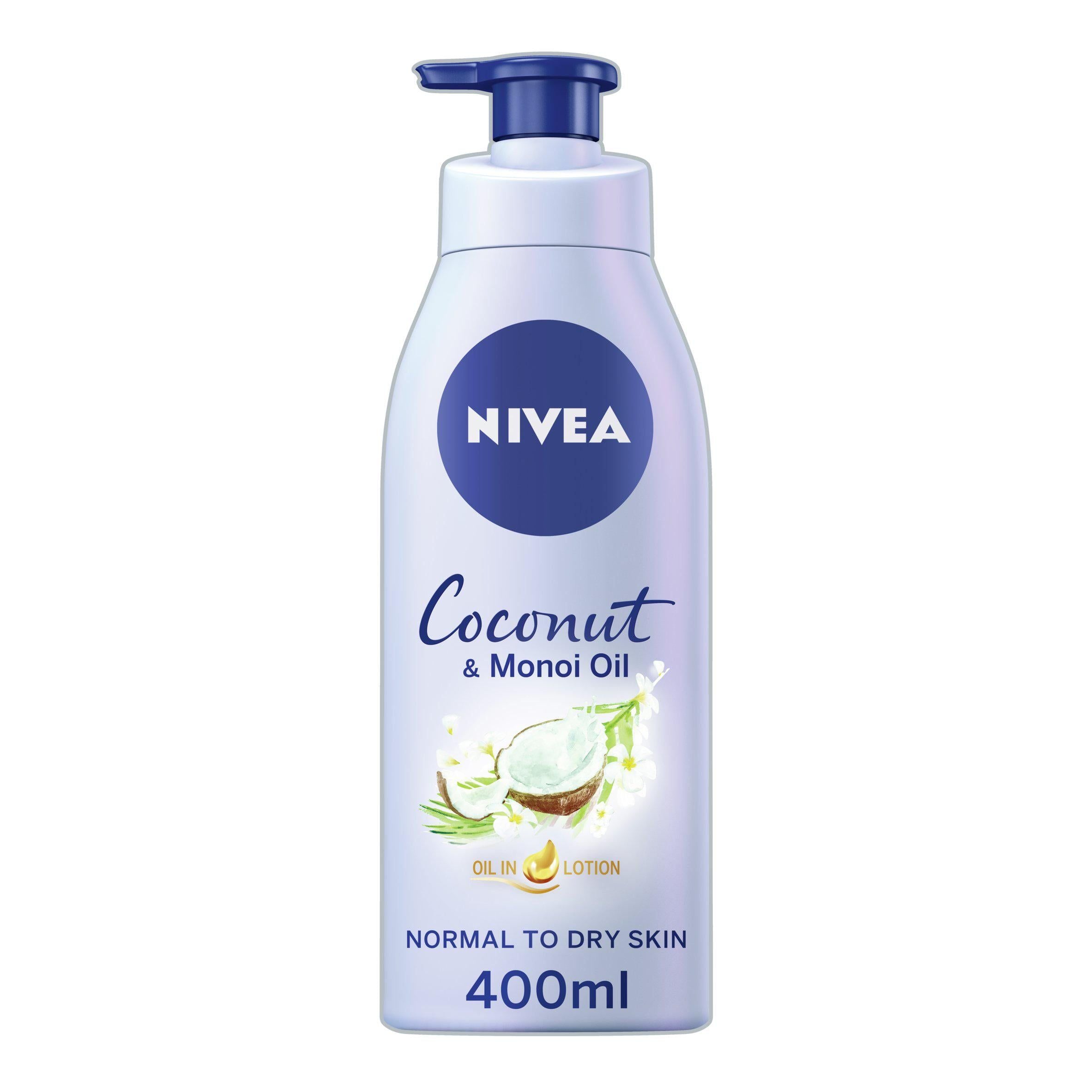 Nivea Coconut & Monoi Oil Body Lotion for Normal to Dry Skin 400ml body cream & moisturisers Sainsburys   