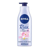 NIVEA Rose & Argan Oil Body Lotion Normal to Dry Skin 400ml GOODS Superdrug   