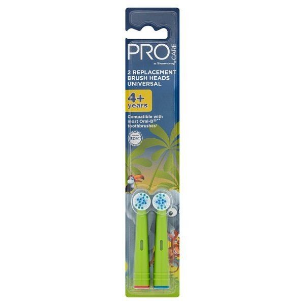 ProCare Kids Replacement Electric Toothbrush Heads x2 GOODS Superdrug   