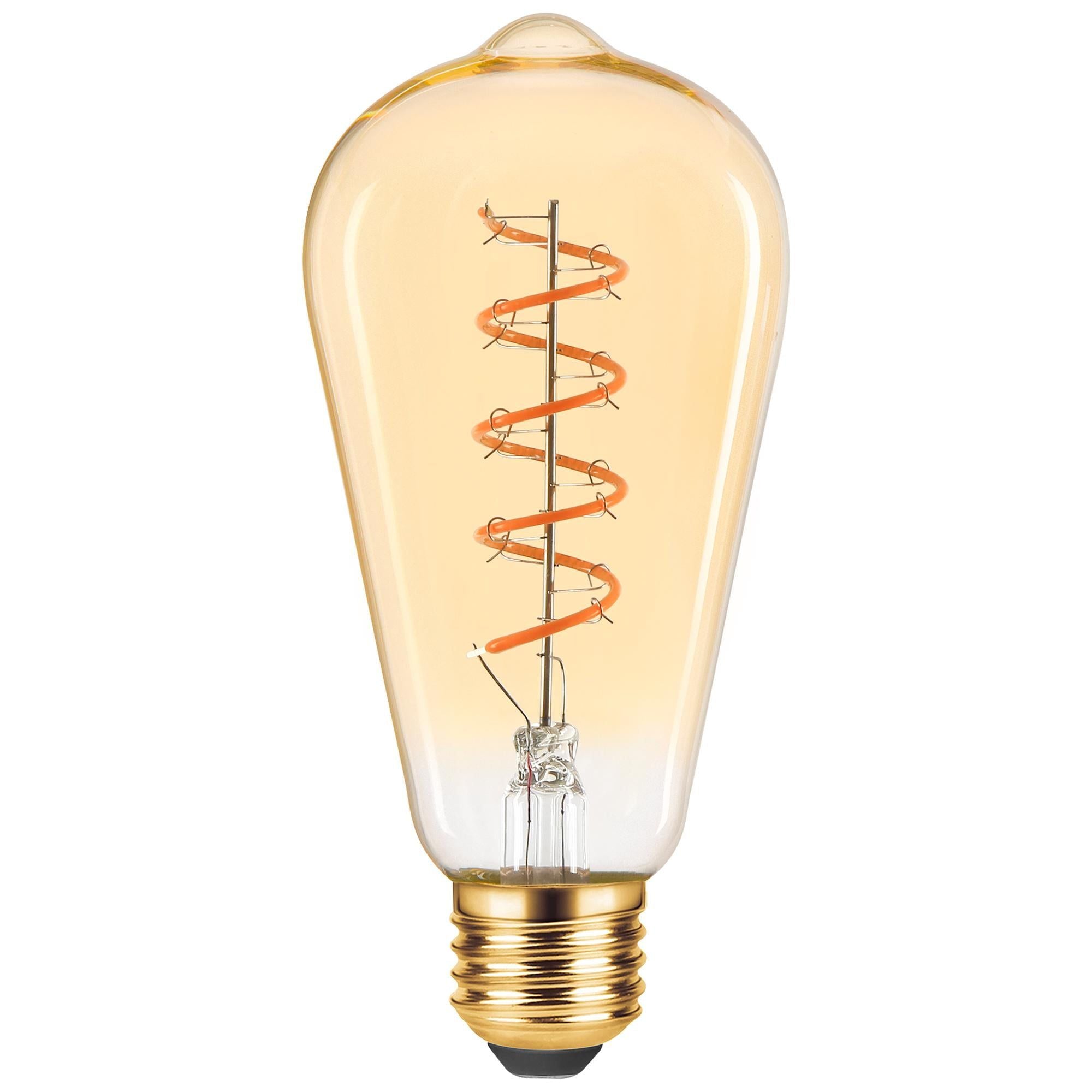 Sainsbury's Home Spiral Filament ST64 Teardrop 4.8W BC Light Bulb GOODS Sainsburys   